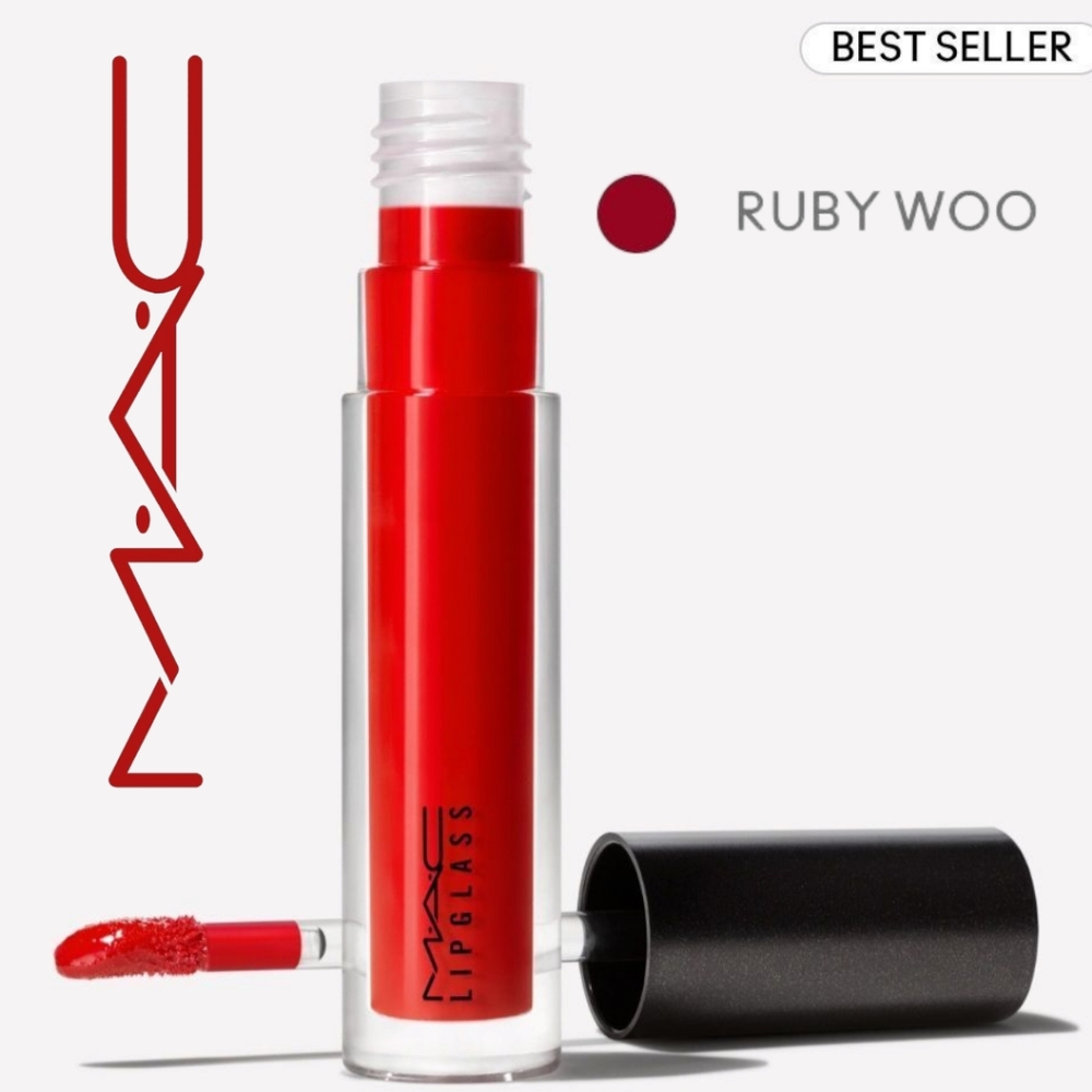 MAC Cosmetics Lipglass in Ruby Woo (Full Size)